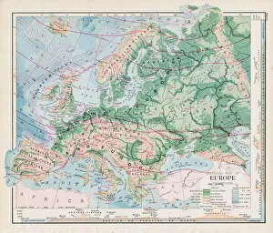 Denmark Collection: Map of Europe 1877