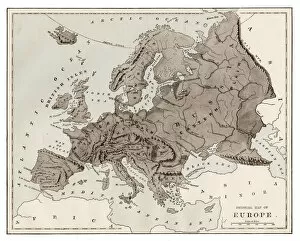 Denmark Collection: Map of Europe 1889
