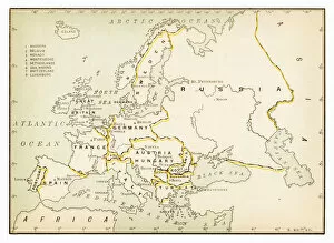 Images Dated 25th April 2018: Map of Europe 1893