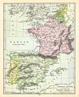 Mediterranean Collection: Map of Europe 1895