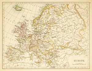 Images Dated 3rd July 2015: Map of Europe 1897