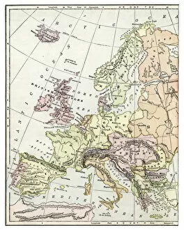 Images Dated 30th April 2018: Map of Europe 1897