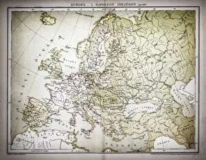 Images Dated 16th October 2016: Map of Europe, Napoleon idea 1810