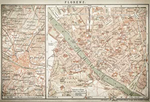 Images Dated 11th April 2016: map of florence