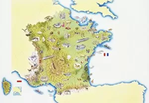 National Flag Gallery: Map of France