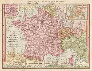 Images Dated 17th February 2017: Map of France 1886