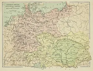 Map of German and Austrian empire