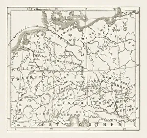 Images Dated 13th August 2011: Map of Germany