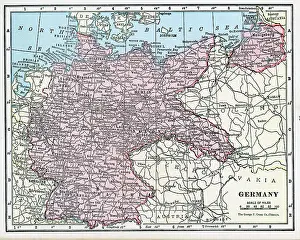 Prints of A color map of Germany, 1922. (Photo by Interim Archives/Getty Images) Discover the World in Maps: Past, Present, and Beyond: Map Of Germany