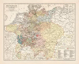 Images Dated 6th April 2018: Map of Germany, after the Peace of Westphalia in 1648
