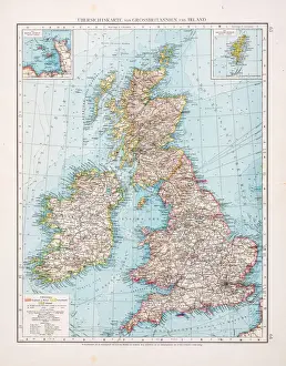 Map of Great Britain and Ireland 1896
