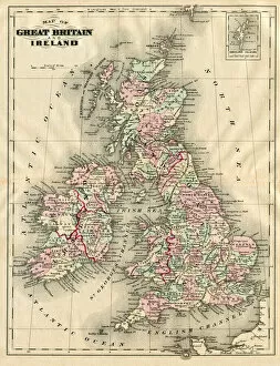 Images Dated 9th October 2013: Map Of Great Britain And Ireland