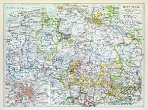Images Dated 1st July 2015: Map of Hannover 1895
