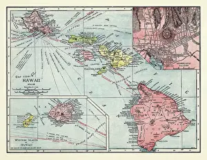 Islands Prints: Map of Hawaii