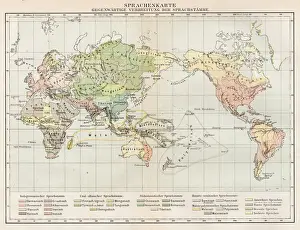 Map of the idioms of the world 1894