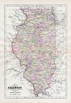 Map of Illinois 1894