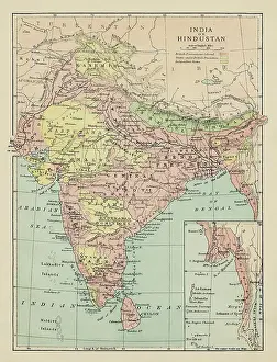 Map of India and Hindustan