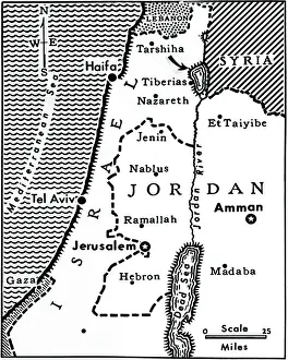 Map Indicating Israeli Attacks on Syria