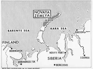 Map of the Islands of Novaya Zemlya
