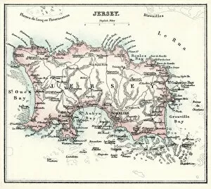 Images Dated 23rd May 2011: Map of Jersey