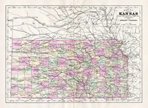 Map of Kansas 1894