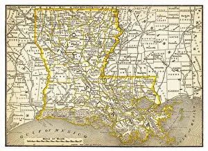 Map of Louisiana 1893