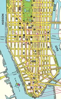 Images Dated 25th March 2015: Map of Lower Manhattan