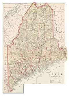 Map of Maine 1877