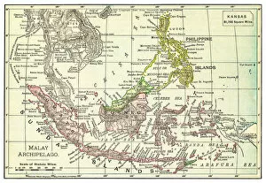 Images Dated 7th May 2018: Map of Malay Archipielago 1895
