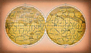 Images Dated 3rd February 2017: Map of Mars