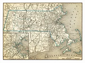 Map of Massachusetts 1893