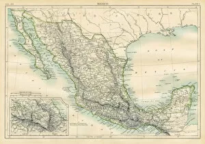 Images Dated 24th August 2017: Map of Mexico 1883