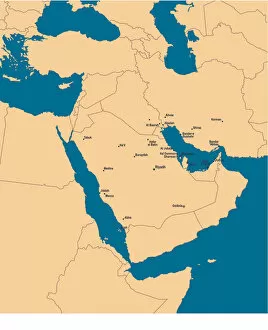 Images Dated 7th October 2017: Map of Middle East