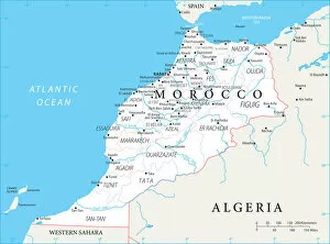 Images Dated 3rd December 2018: Map of Morocco