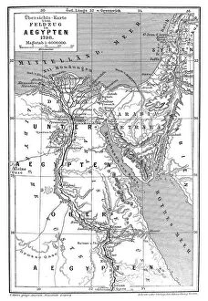 Images Dated 16th September 2018: Map of Napoleons Campaign in Egypt 1798 - French campaign in Egypt and Syria
