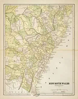 Images Dated 19th June 2015: Map of New South Wales 1883