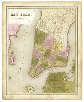 Images Dated 19th May 2015: map of New York city 1838