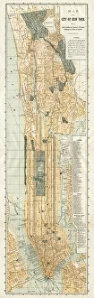Images Dated 7th July 2015: Map of New York City 1894
