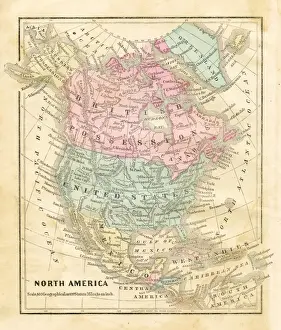 Map of North America 1856
