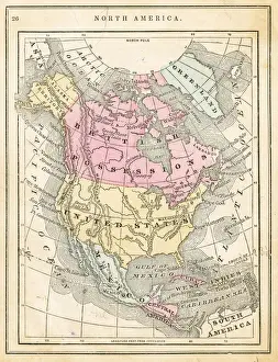 Map of North America 1871