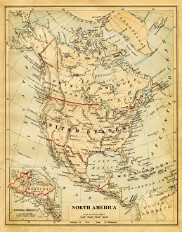 Map of North America 1876
