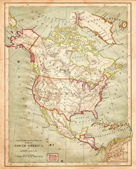 Map of North America 1877