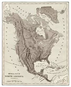 Images Dated 10th April 2018: Map of North America 1889