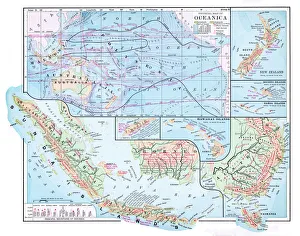 Pacific Gallery: Map of Oceania 1877