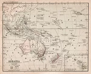 Images Dated 4th May 2018: Map of Oceania 1881