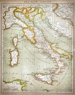 Images Dated 15th January 2016: Map of old Italy