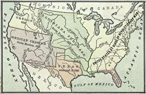 Map of Original Territory and Acquisitions of United States