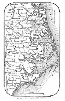 Images Dated 14th May 2011: Map of Pamlico and Albemarle Sounds