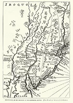 Images Dated 22nd February 2019: Map of Pennsylvania, 18th Century