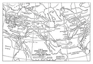 Alexander the Great (356 bc-323 bc) Collection: Map of the Persian Empire